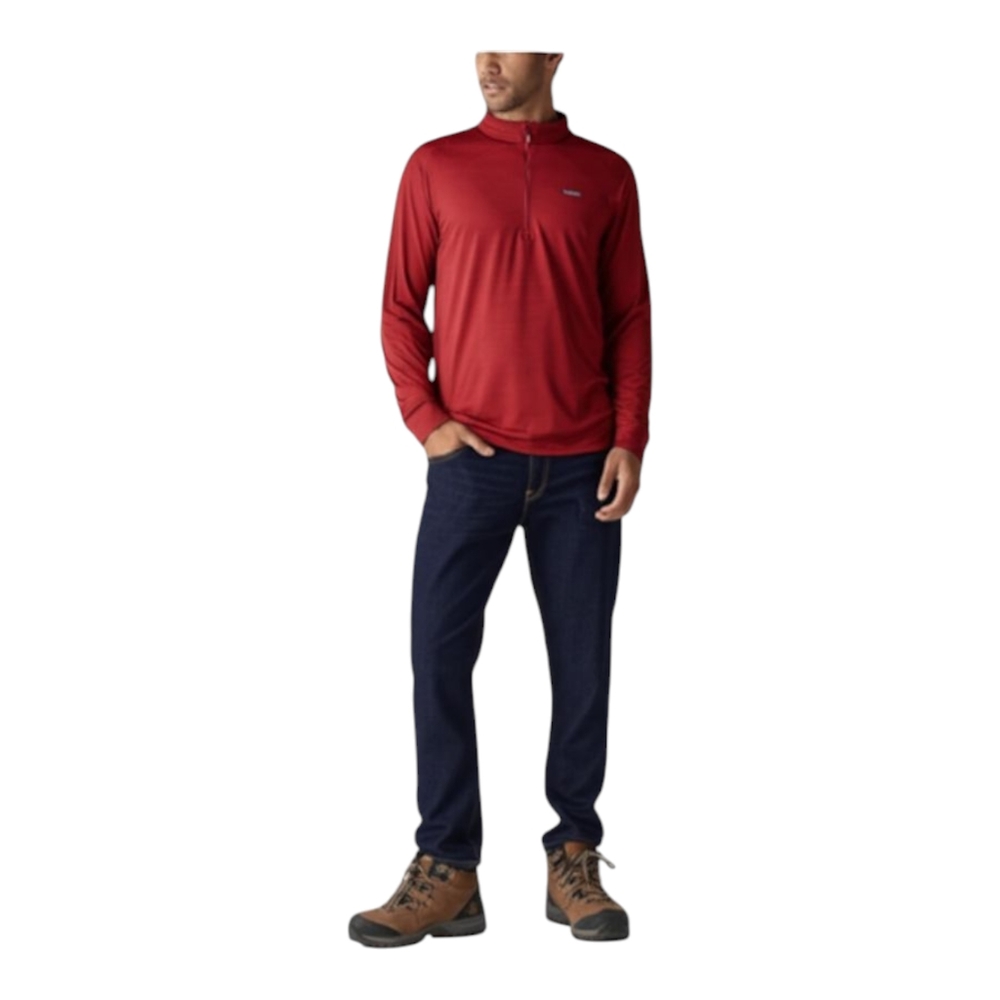 Patagonia Rust Capilene Quarter Zip Base Layer Shirt Sze Large Outdoor Cabincore
